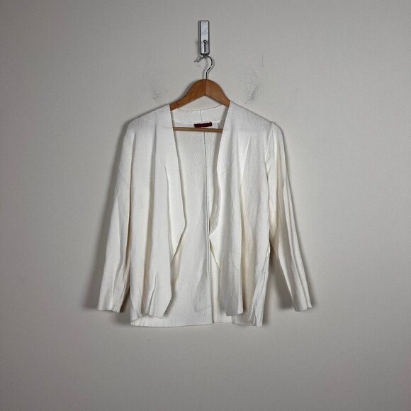 Red Sweaters - 2/$20 Red White Open Front Cardigan L